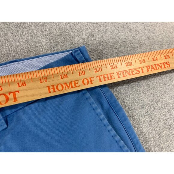 Peter Millar Pima Cotton Flat Front Chino Shorts (Men's 40) Blue - 9" - Picture 8 of 12